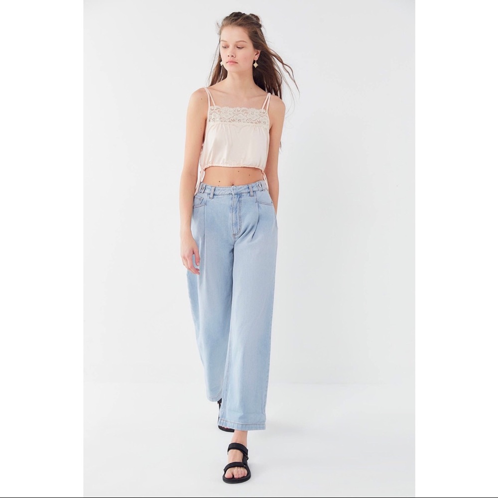 Sloan Pleated Wide Leg Jean